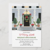 Kerst voordeur open huis kaart (Voorkant)
