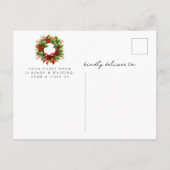 Kerst voordeur verplaatsen aankondigingskaart (Achterkant)