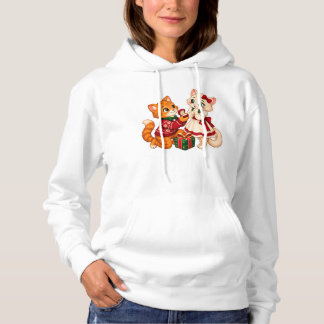 Kerst Voorstel Katten Huwelijksaanzoek Ontwerp Hoodie