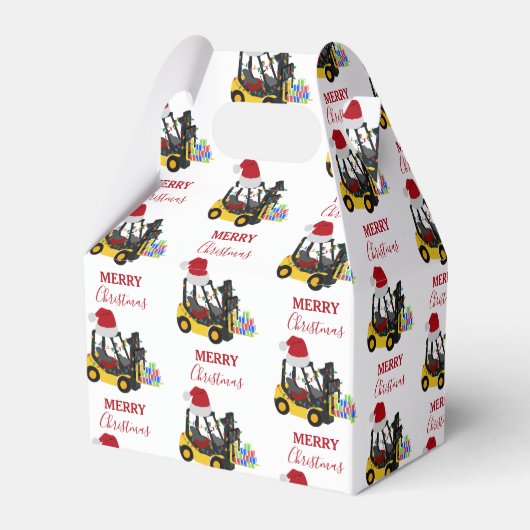 Kerst vorkheftruck bedankdoosjes (Achterkant)