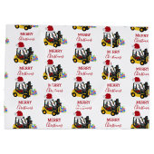 Kerst vorkheftruck groot cadeauzakje (Achterkant)