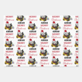 Kerst vorkheftruck inpakpapier vel (Voorkant 2)