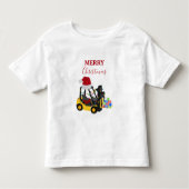 Kerst vorkheftruck kinder shirts (Voorkant)