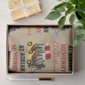 Kerst vorkheftruck Kraft Tissuepapier (Geschenk)