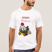 Kerst vorkheftruck t-shirt (Voorkant)