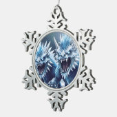 Kerst Vorst Monsters Tin Sneeuwvlok Ornament (Rechts)