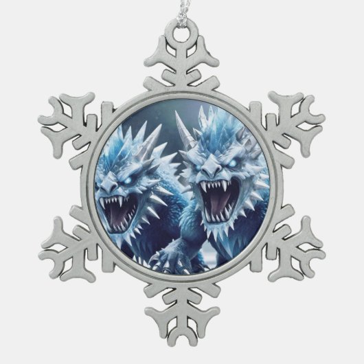 Kerst Vorst Monsters Tin Sneeuwvlok Ornament (Voorkant)