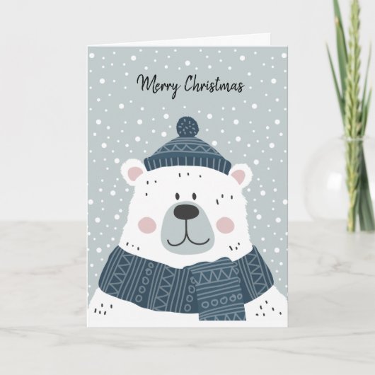Kerst vouwbare wenskaart kaart (Voorkant)