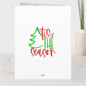 Kerst vouwkaart kaart (Achterkant)