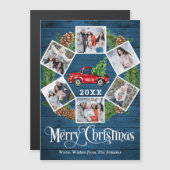 Kerst Vrachtwagen 6 FOTO Vakantie Lettertype Magne (Voorkant / Achterkant)