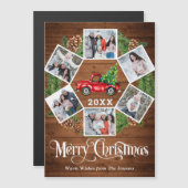 Kerst Vrachtwagen 6 FOTO Vakantie Magnetische Kaar (Voorkant / Achterkant)