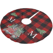 Kerst Vrachtwagen Buffel Rood Zwart Plaid Kerstboom Rok (Gekanteld)