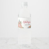 Kerst Vrachtwagen Bundel van Joy Baby shower Waterfles Etiket (Voorkant)