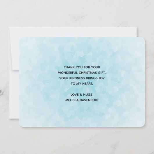 Kerst Vrachtwagen met Leuke Dieren Dank U Bedankkaart (Achterkant)