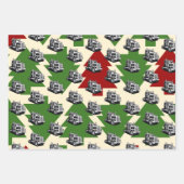 Kerst Vrachtwagen Uitrusting Achttien Wheeler Cool Inpakpapier Vel (Voorkant 2)