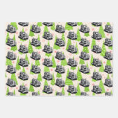 Kerst Vrachtwagen Uitrusting Achttien Wheeler Cool Inpakpapier Vel (Voorkant)