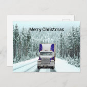 Kerst vrachtwagenchauffeur feestdagenkaart (Voorkant / Achterkant)