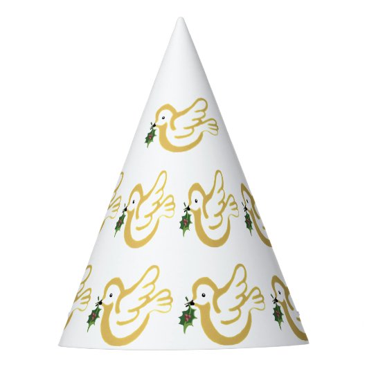 Kerst vrede duif feesthoed feesthoedjes (Voorkant)