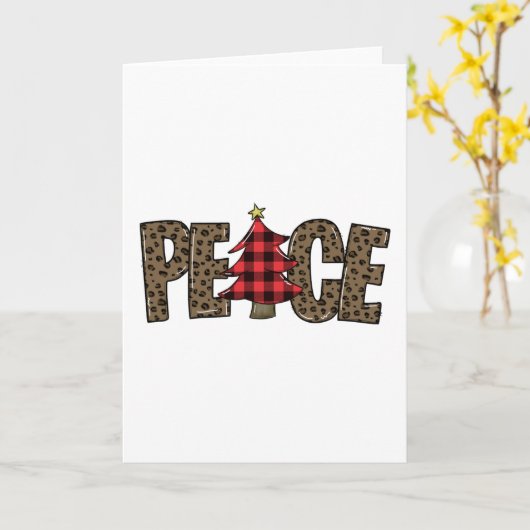 kerst vrede kaart (Gele Bloem)