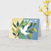 Kerst Vrede Kerstkaart Kaart (Gele Bloem)