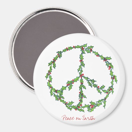 Kerst Vrede Krans magneet (Voorkant / Achterkant)