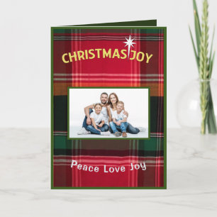 Kerst Vrede Liefde Vreugde Familie Foto Personalis Kaart