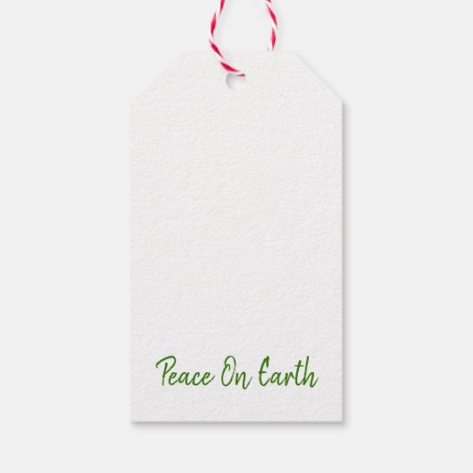 Kerst Vrede op Aarde Duif Olijftak Geloof Cadeaulabel (Achterkant)