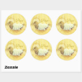 Kerst Vrede Stickers Jesus in Manger (Vel)