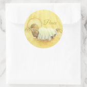 Kerst Vrede Stickers Jesus in Manger (Tas)