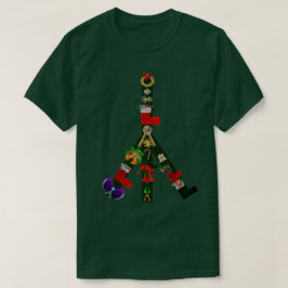 Kerst Vrede Teken T-shirt