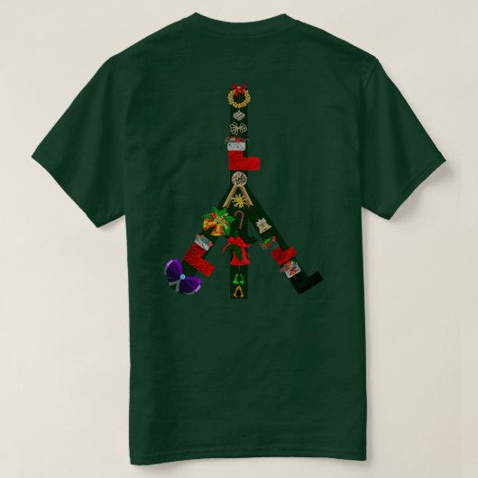 Kerst Vrede Teken T-shirt (Design achterkant)