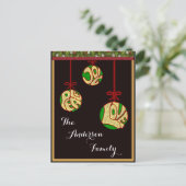 Kerst Vrede Vrede Liefde Familie Personaliseren Feestdagenkaart (Staand voorkant)