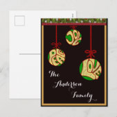 Kerst Vrede Vrede Liefde Familie Personaliseren Feestdagenkaart (Voorkant / Achterkant)