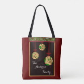 Kerst Vrede Vrede Liefde Familie Personaliseren Tote Bag (Achterkant)