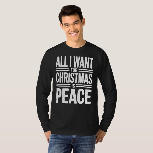Kerst Vredes Citaat T-shirt (Voorkant volledig)