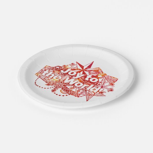 Kerst Vreugde aan de Wereld Papier Bord (Gekanteld)