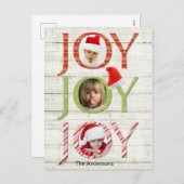 Kerst Vreugde Aangepaste Foto Feestdagenkaart (Voorkant / Achterkant)