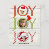 Kerst Vreugde Aangepaste Foto Feestdagenkaart (Voorkant)