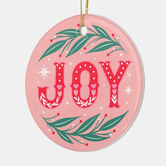 Kerst Vreugde Aangepaste Foto Keramisch Ornament (Links)
