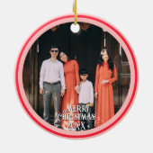 Kerst Vreugde Aangepaste Foto Keramisch Ornament (Achterkant)