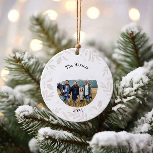 Kerst Vreugde Foto Keramisch Ornament