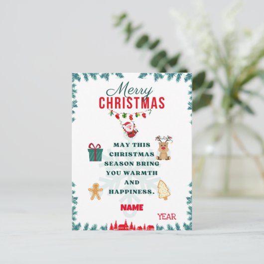 KERST VREUGDE KAART (Staand voorkant)