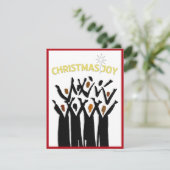 Kerst Vreugde Modern Feestdagenkaart (Staand voorkant)