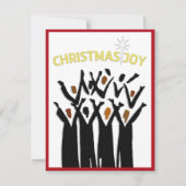 Kerst Vreugde Modern Feestdagenkaart (Voorkant)