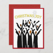 Kerst Vreugde Modern Feestdagenkaart (Voorkant / Achterkant)