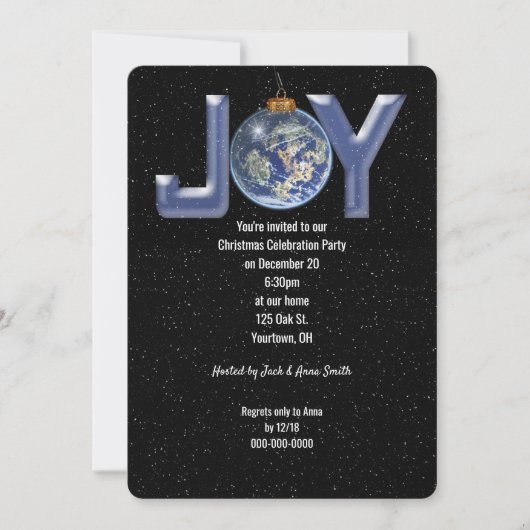 Kerst Vreugde Party Uitnodiging (Voorkant)