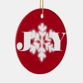 Kerst Vreugde personaliseren minimalistische elega Keramisch Ornament (Rechts)