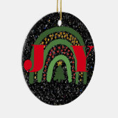 Kerst Vreugde personaliseren minimalistische elega Keramisch Ornament (Rechts)