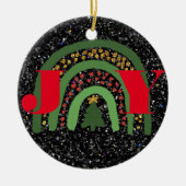 Kerst Vreugde personaliseren minimalistische elega Keramisch Ornament (Voorkant)