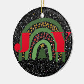 Kerst Vreugde personaliseren minimalistische elega Keramisch Ornament (Links)